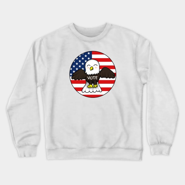 Cute Eagle Vote Crewneck Sweatshirt by Aeriskate